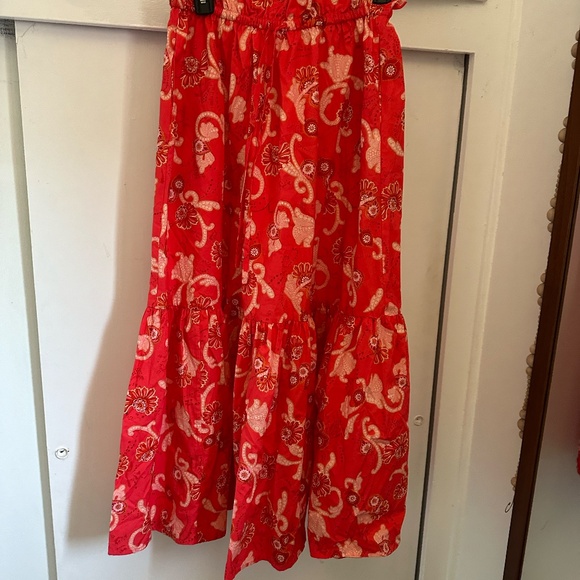A.L.C calla Francis red floral drawstring skirt - Picture 5 of 8